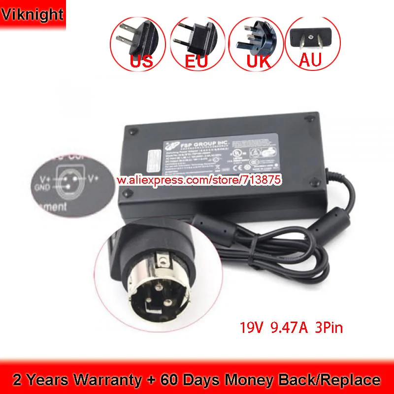 Genuine FSP 19V 9.47A 3Pin AC Adapter for FSP180-ABAN1 Laptop Charger Power Supply
Genuine FSP 19V 9.47A 3Pin AC Adapter for FSP180-ABAN1 Laptop Charger Power Supply