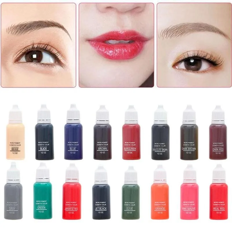 15ml Semi Permanent Makeup Eyebrows Inks Lips Eye Line Tattoo Color Pigment Tattoo Color Inks
15ml Semi Permanent Makeup Eyebrows Inks Lips Eye Line Tattoo Color Pigment Tattoo Color Inks