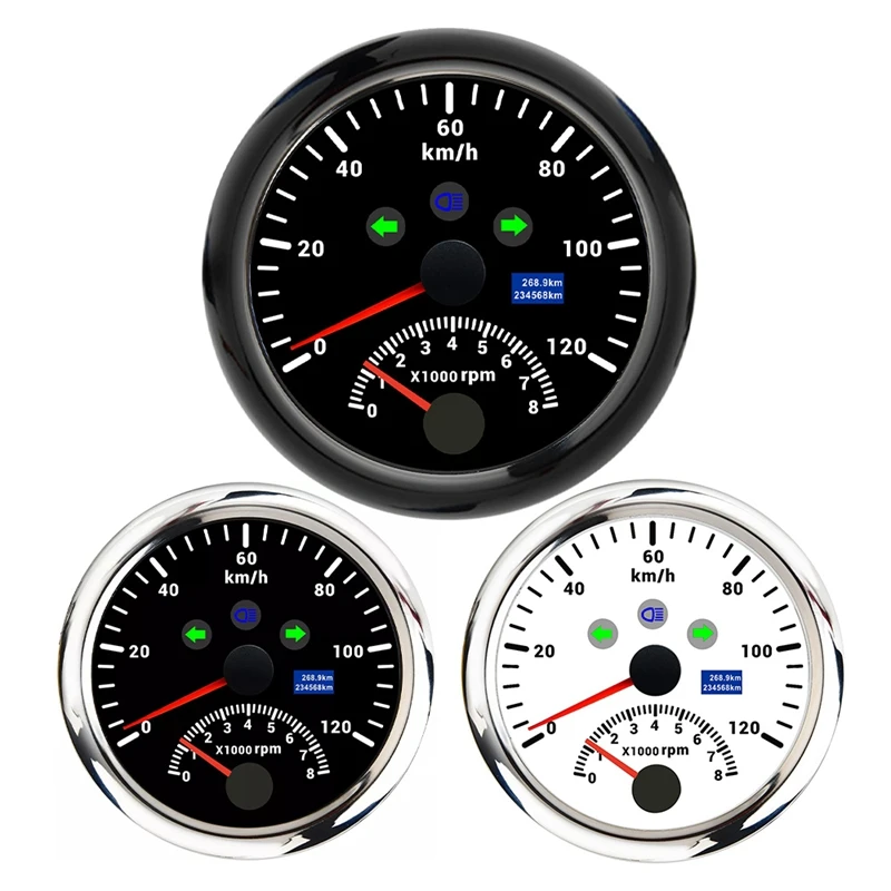 2 in 1 85MM Marine GPS Tachometer 0-120KMH Speedometer 0-8000RPM with Red Backlight for Marine Trucks
2 in 1 85MM Marine GPS Tachometer 0-120KMH Speedometer 0-8000RPM with Red Backlight for Marine Trucks