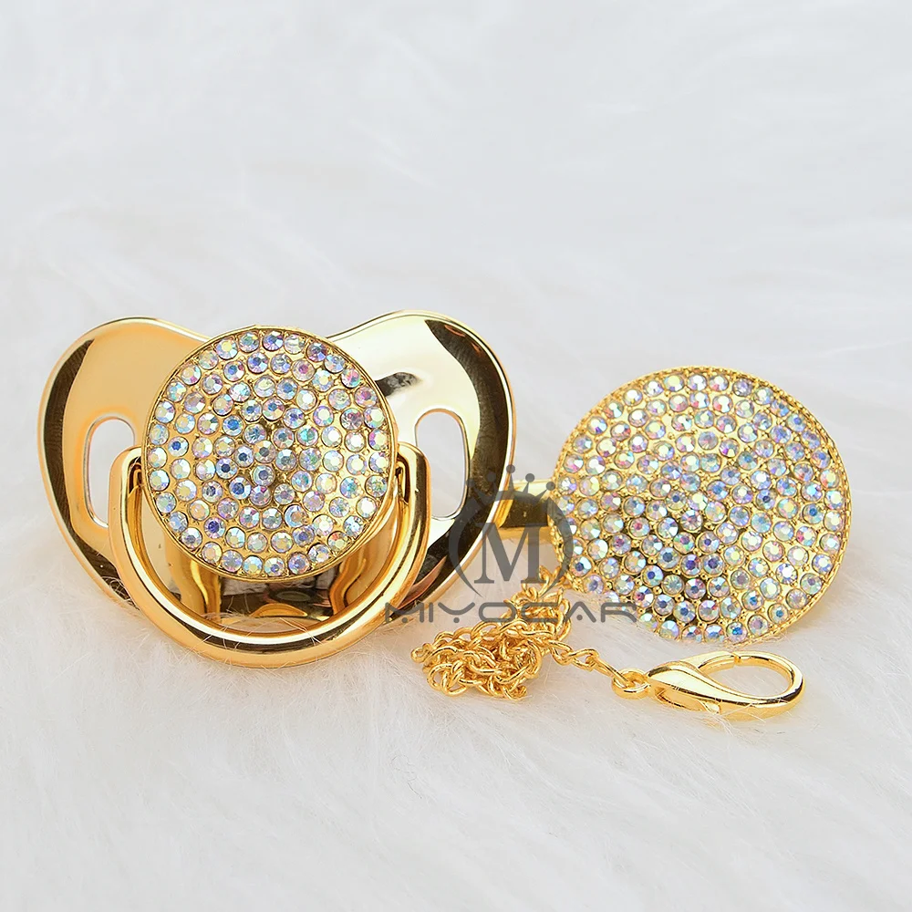 MIYOCAR gold bling colorful pacifier and clip set dummy pacifire chain SGS pass BPA free safe AC-8
MIYOCAR gold bling colorful pacifier and clip set dummy pacifire chain SGS pass BPA free safe AC-8