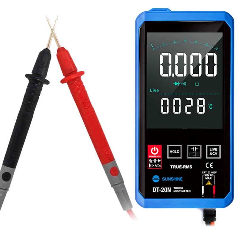 DT-20N Multimeter Fully Automatic High-Precision Color Press Screen AC and DC Voltage and Current Resistance
DT-20N Multimeter Fully Automatic High-Precision Color Press Screen AC and DC Voltage and Current Resistance