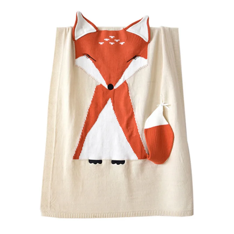 Air Condition Quilt Fox Knitted Baby Cartoon Animal Blanket Sofa Stroller Covers Kids Newborn Bedding Swaddle Decke 73x110cm
Air Condition Quilt Fox Knitted Baby Cartoon Animal Blanket Sofa Stroller Covers Kids Newborn Bedding Swaddle Decke 73x110cm