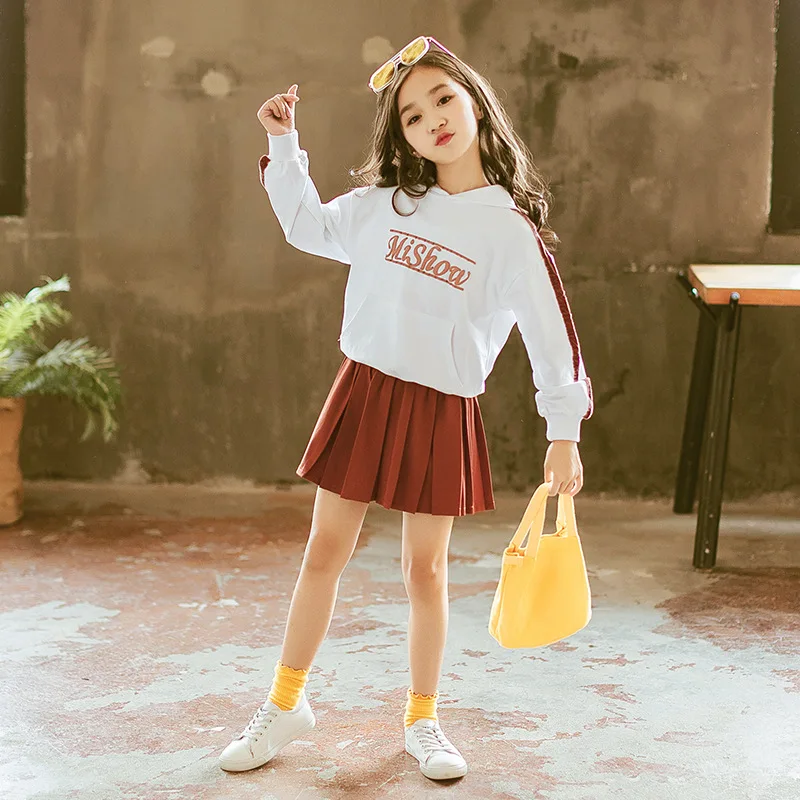 Fashion Teenage Girl Autumn Clothes 2020 Girls Suits Hooded Sweatshirts Skirts Kids Tracksuit 2Pcs Children Clothing Set 3-13 Y
Fashion Teenage Girl Autumn Clothes 2020 Girls Suits Hooded Sweatshirts Skirts Kids Tracksuit 2Pcs Children Clothing Set 3-13 Y