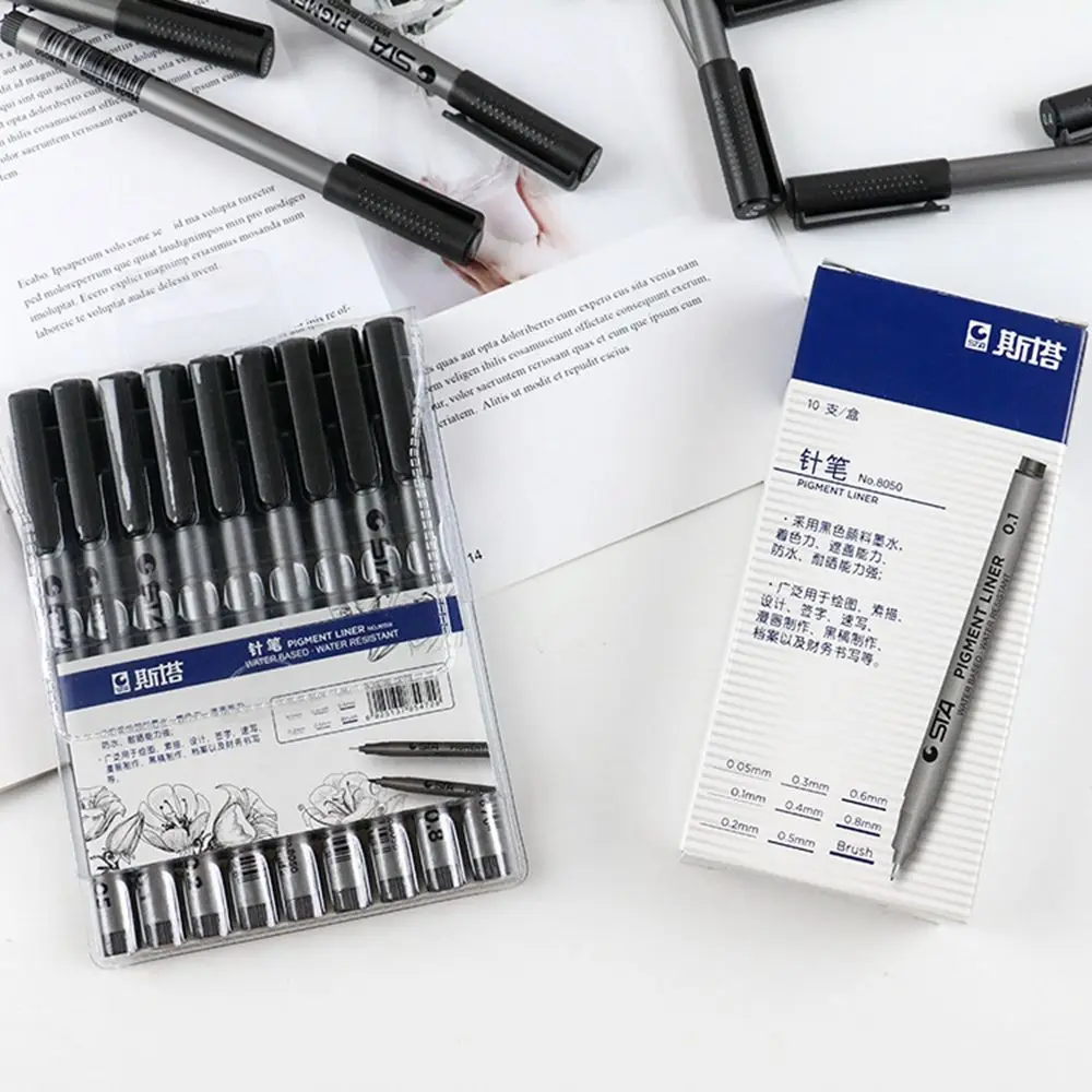 9Pcs/set Pigment Liner Micron Ink Marker Pen For Drawing Sketch Manga Micron Liner Calligraphy Brush Hook Line Pens Art Supplies
9Pcs/set Pigment Liner Micron Ink Marker Pen For Drawing Sketch Manga Micron Liner Calligraphy Brush Hook Line Pens Art Supplies