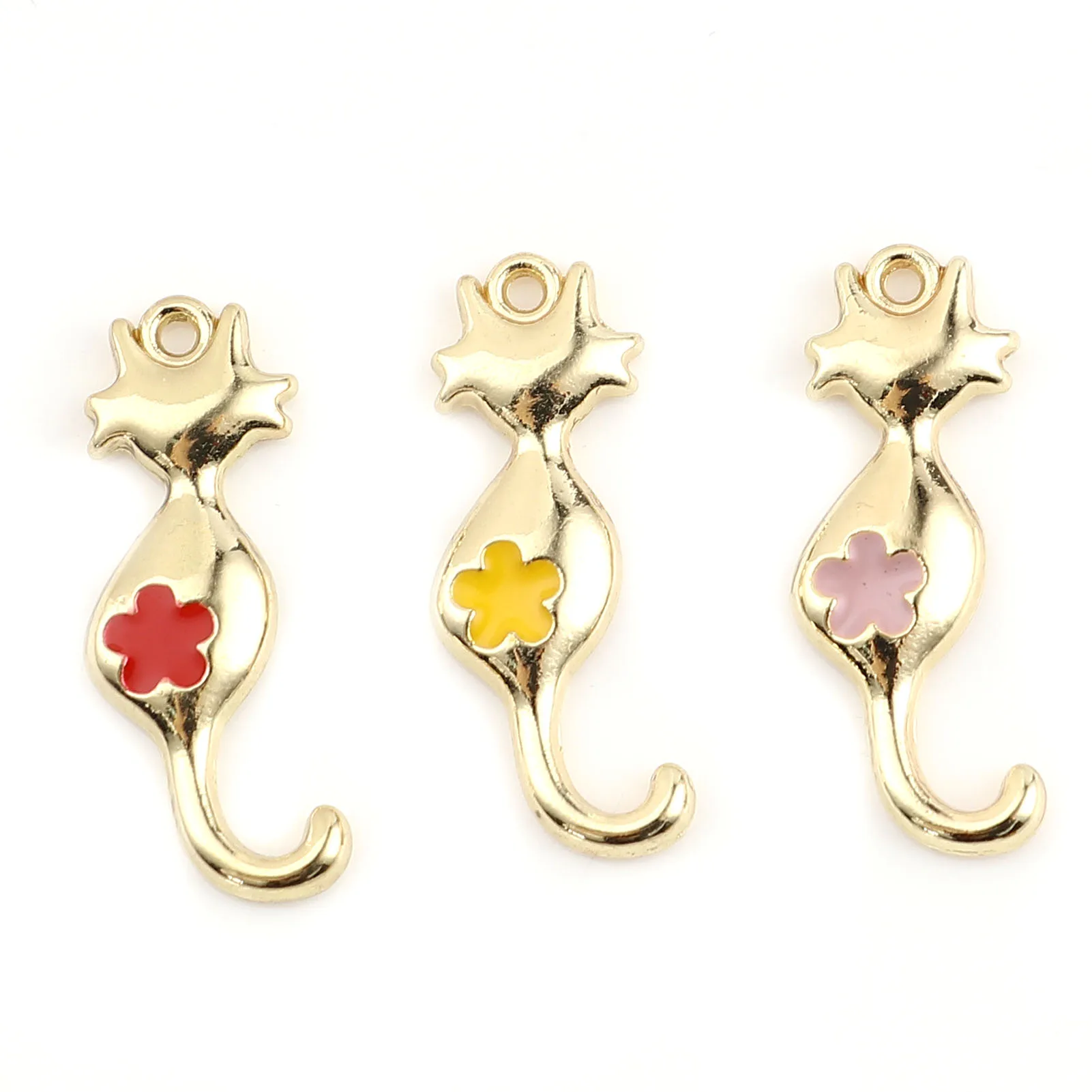 Doreen Box Cute Charms Cat Animal Gold Color Red/Yellow Purple Flower Enamel Pendant DIY Making Earrings Jewelry 25mmx10mm,10PCs
Doreen Box Cute Charms Cat Animal Gold Color Red/Yellow Purple Flower Enamel Pendant DIY Making Earrings Jewelry 25mmx10mm,10PCs