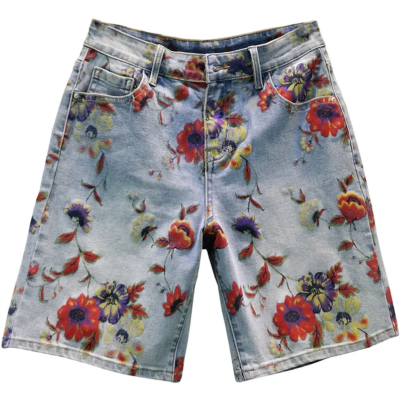 printed denim knee-length women jeans summer new high waist wide leg casual all match female jeans top quality
printed denim knee-length women jeans summer new high waist wide leg casual all match female jeans top quality