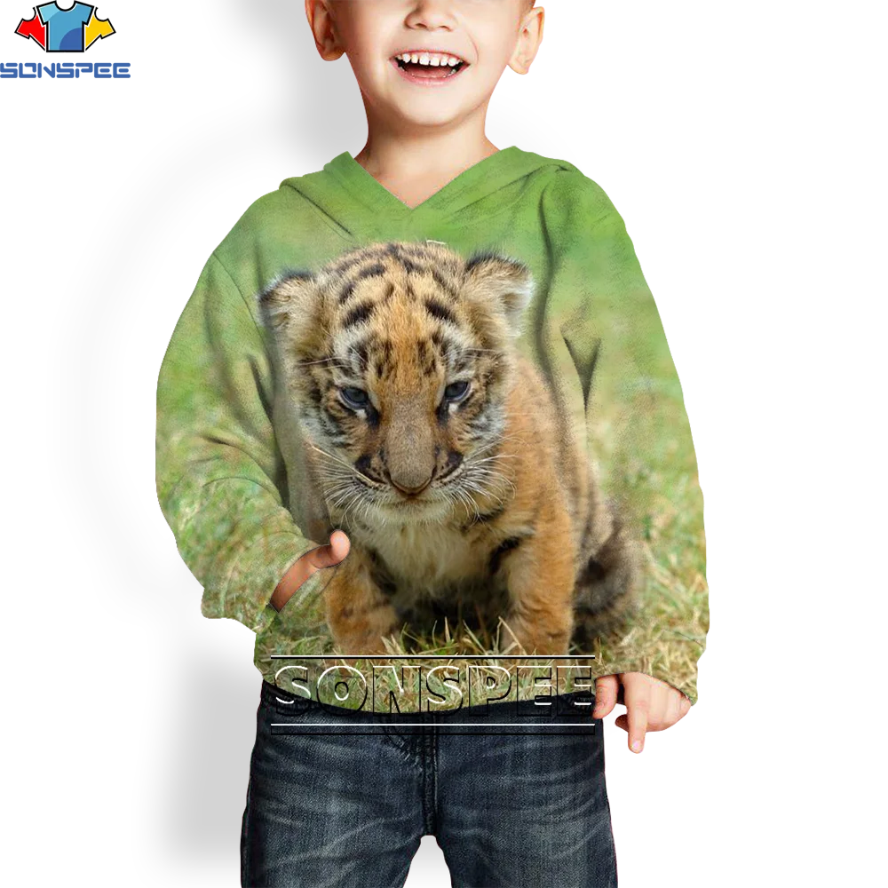 SONSPEE New Children's Animal Print Hoodie 3D Hoodie Brand Sweater Coat Senior Pullover Sportswear Two-piece Suit Tiger Street 
SONSPEE New Children's Animal Print Hoodie 3D Hoodie Brand Sweater Coat Senior Pullover Sportswear Two-piece Suit Tiger Street