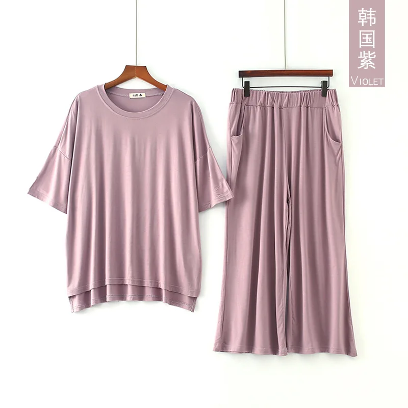 2020 Summer Modal Homewear Set Women's Loose And Plus-sized Short Sleeve Trousers Students Pajamas Two-Piece Women's
2020 Summer Modal Homewear Set Women's Loose And Plus-sized Short Sleeve Trousers Students Pajamas Two-Piece Women's