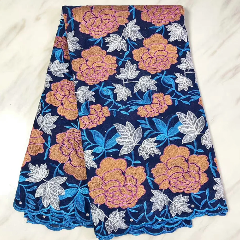 Dress Fabric PS115 Swiss Voile Lace Fabric beautiful huge flowers pattern with stones Hot sale African 100% Cotton fabric
Dress Fabric PS115 Swiss Voile Lace Fabric beautiful huge flowers pattern with stones Hot sale African 100% Cotton fabric