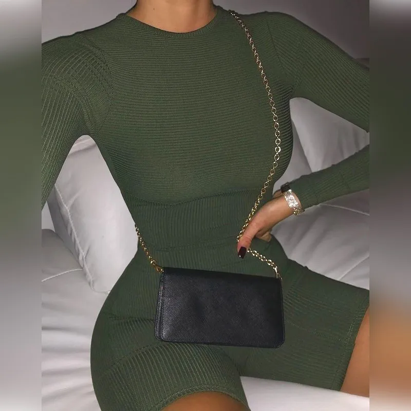 CHRONSTYLEWomen Playsuit Solid Color One-piece Tight Jumpsuit Long Sleeve Back Zipper Short Pants Bodysuit Knitted Rompers 2021
CHRONSTYLEWomen Playsuit Solid Color One-piece Tight Jumpsuit Long Sleeve Back Zipper Short Pants Bodysuit Knitted Rompers 2021