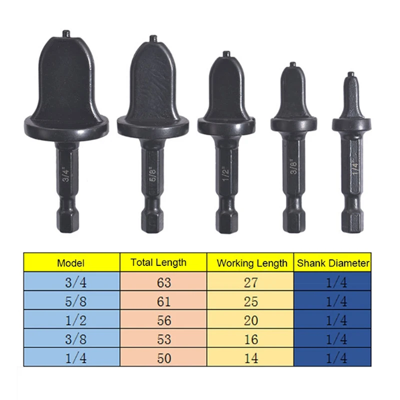 1pcs Air Conditioner Conditioning Tube Expander Swaging Tool Drill Bit Pipe Flaring 1/4” 3/8” 1/2” 5/8” 3/4”
1pcs Air Conditioner Conditioning Tube Expander Swaging Tool Drill Bit Pipe Flaring 1/4” 3/8” 1/2” 5/8” 3/4”