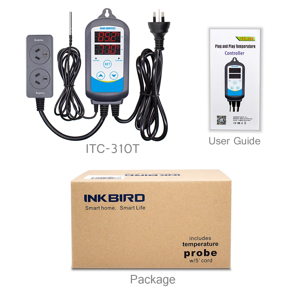 Inkbird ITC-310T-B Digital Programmable Temperature Controller Optional for 12 datas in 12 Periods with F/C Degree Display
Inkbird ITC-310T-B Digital Programmable Temperature Controller Optional for 12 datas in 12 Periods with F/C Degree Display