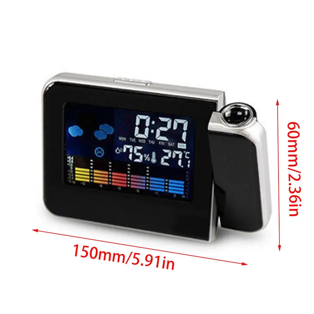 LED Color Screen Alarm Clock Thermometer Table Time And Date Weather Forecast Display Projector Calender USB Charger Table Clock
LED Color Screen Alarm Clock Thermometer Table Time And Date Weather Forecast Display Projector Calender USB Charger Table Clock