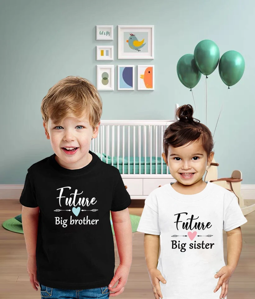 Future Big Brother Sister T Shirt Brothers Sisters Set Sibling Matching Outfits Kids Baby Boy Girl Tops Family Shooting Clothes
Future Big Brother Sister T Shirt Brothers Sisters Set Sibling Matching Outfits Kids Baby Boy Girl Tops Family Shooting Clothes