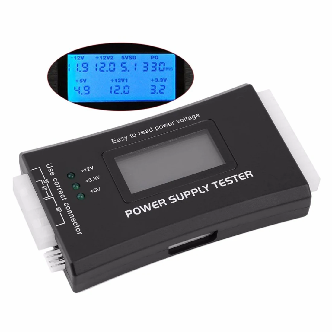 PC Computer ATX Power Supply DC Digital Electric Voltmeter 12v Volt Meter Voltage Tester Detector Tool | Инструменты