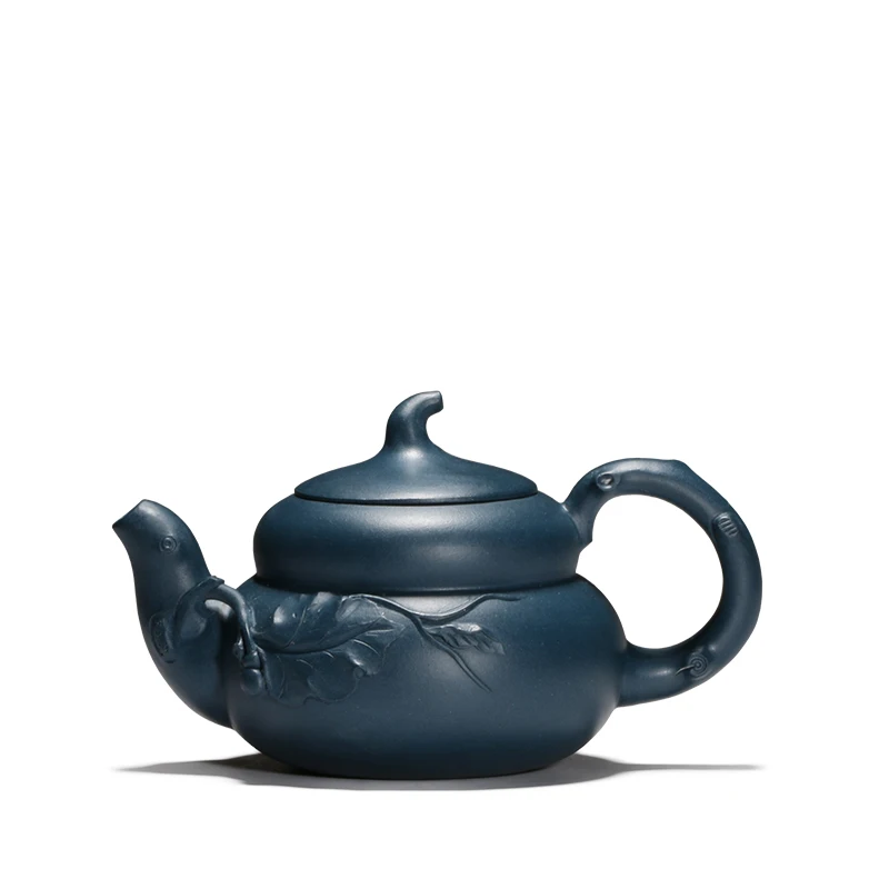 Authentic yixing manual recommended undressed ore ink chlorite gourd pot capacity of 180 ml
Authentic yixing manual recommended undressed ore ink chlorite gourd pot capacity of 180 ml