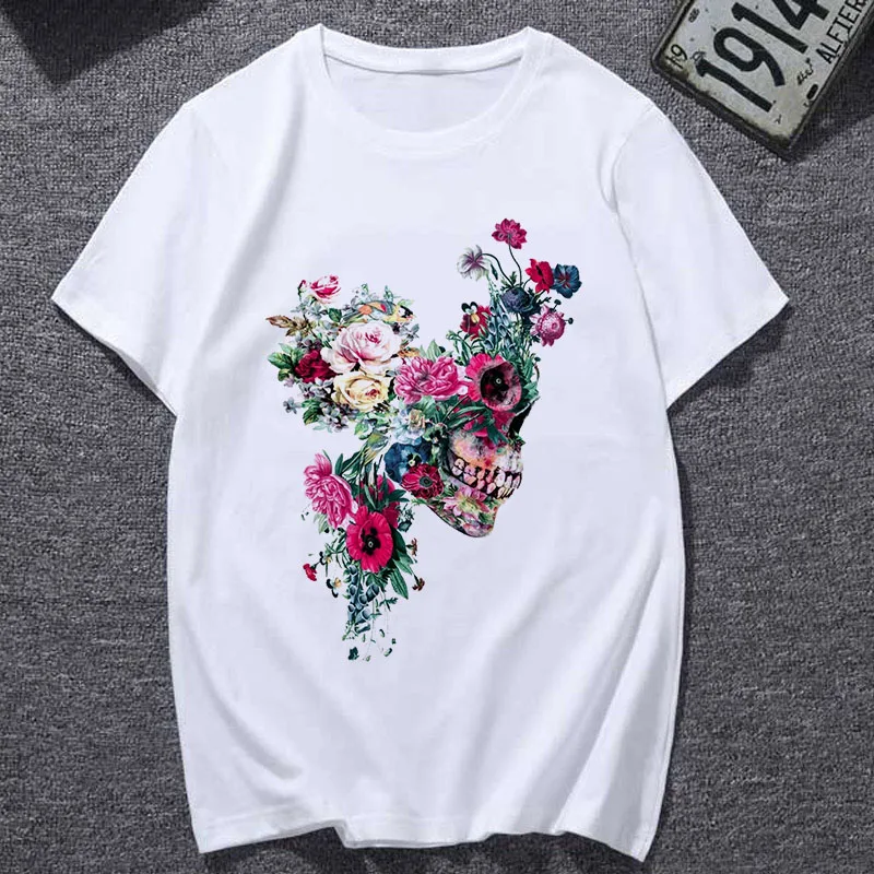 Female Harajuku Fashion Cool Camisas Tees T-shirts Scary skull Printed T Shirt Women Graphic Summer Casual Tshirt Streetwear Top 
Female Harajuku Fashion Cool Camisas Tees T-shirts Scary skull Printed T Shirt Women Graphic Summer Casual Tshirt Streetwear Top