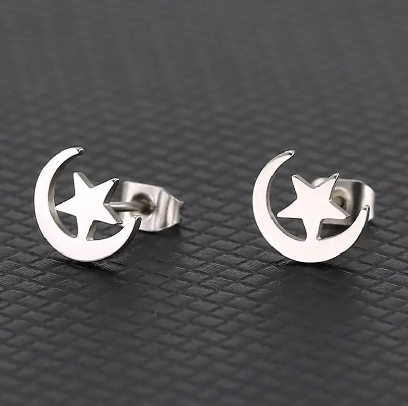 Hfarich Cute Smooth Moon Star Stainless Steel Earrings Romantic Planet Earings For Women Girls Valentines Day Gift 2021
Hfarich Cute Smooth Moon Star Stainless Steel Earrings Romantic Planet Earings For Women Girls Valentines Day Gift 2021
