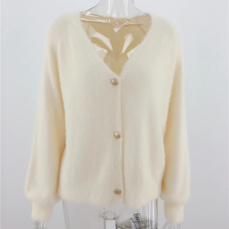 Elegant Long Sleeve Mohair Sweater Women V Neck Solid Single Breasted Female Cardigan 2021 Autumn Fashion New Ladies Sweaters
Elegant Long Sleeve Mohair Sweater Women V Neck Solid Single Breasted Female Cardigan 2021 Autumn Fashion New Ladies Sweaters