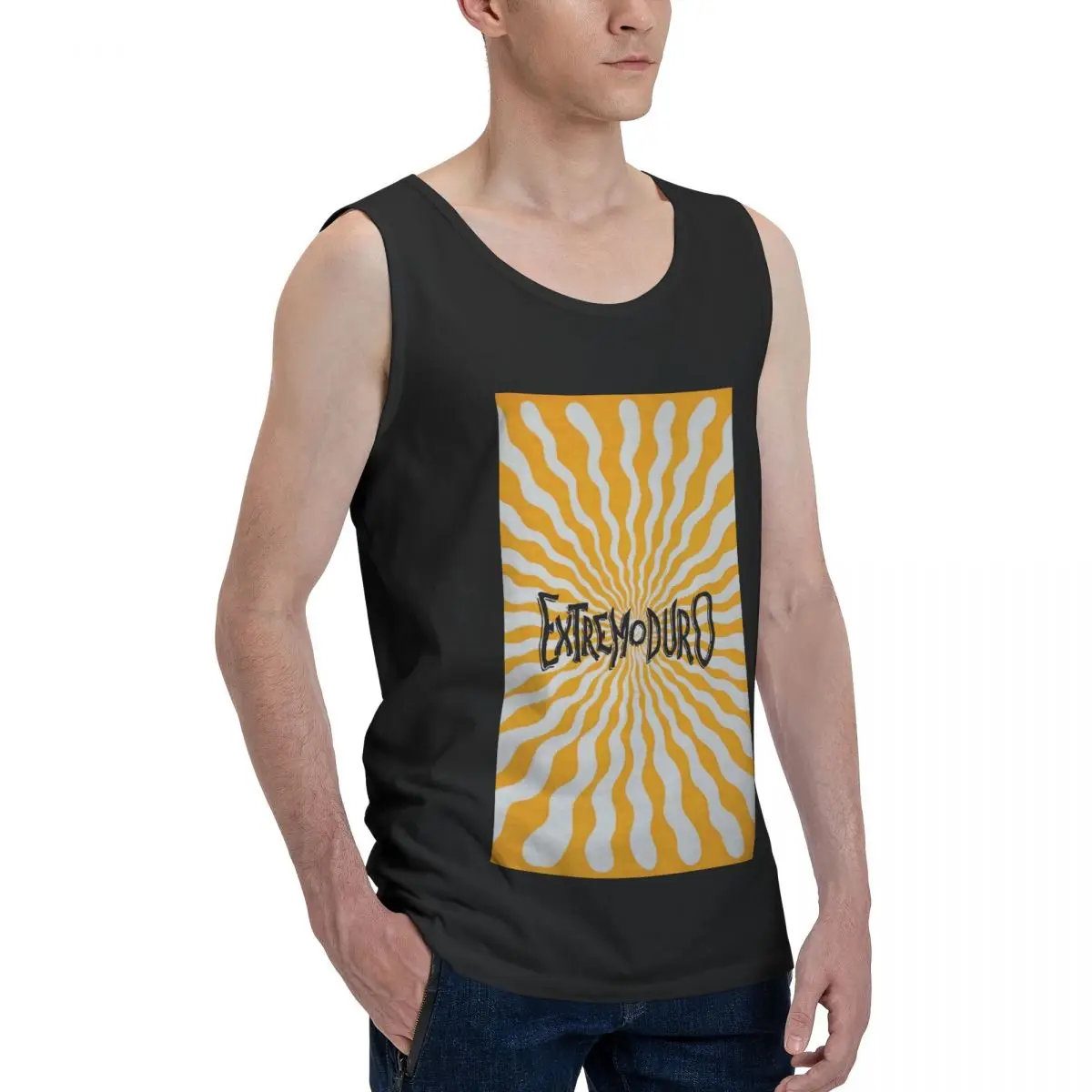 

Fondo Extremoduro 1 Men's Tank Top Shirt orchestra Vest Men set Joke Graphic Sleeveless Garment