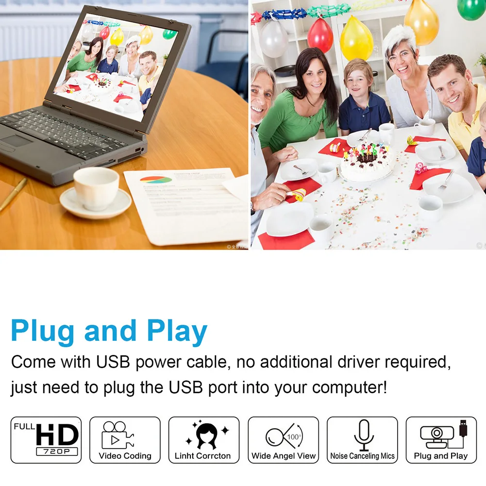 USB 2.0 Desktop Computer Live Streaming Laptop 120 Degree Webcam Video Recording Chat 1080P Full HD With Microphone Broadcasting
USB 2.0 Desktop Computer Live Streaming Laptop 120 Degree Webcam Video Recording Chat 1080P Full HD With Microphone Broadcasting