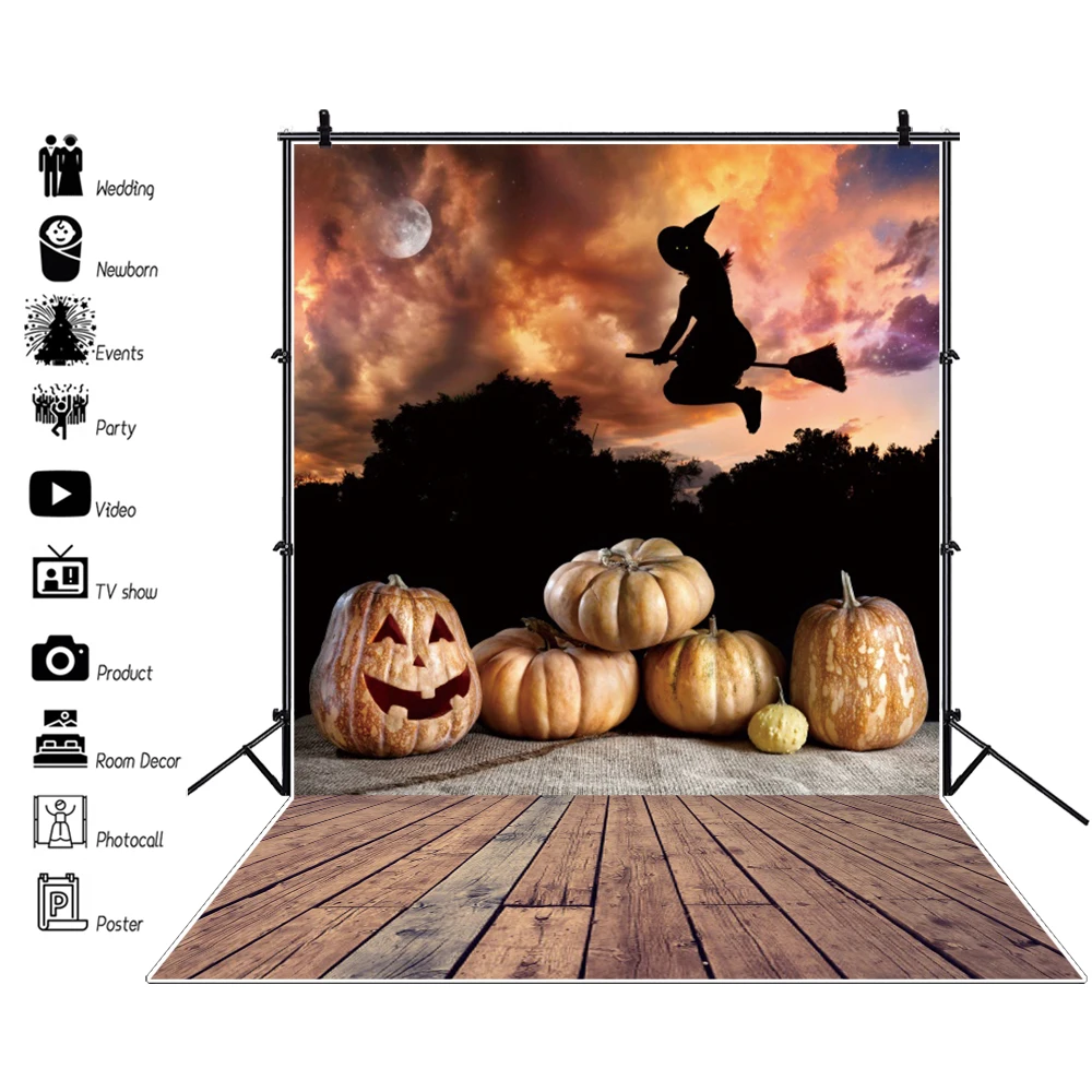 Laeacco Photo Backdrops Happy Halloween Pumpkin Wizard Moon Wooden Floor Baby Photography Backgrounds Photocall Photo Studio
Laeacco Photo Backdrops Happy Halloween Pumpkin Wizard Moon Wooden Floor Baby Photography Backgrounds Photocall Photo Studio
