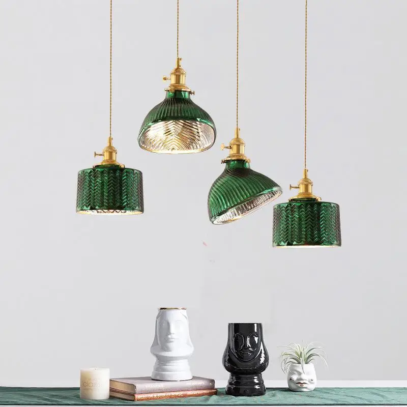 New Style Simple Pendant Lamp Literature Art Green Brass Glass Dining Light Creative Personality Dining Room Pendant Lights
New Style Simple Pendant Lamp Literature Art Green Brass Glass Dining Light Creative Personality Dining Room Pendant Lights