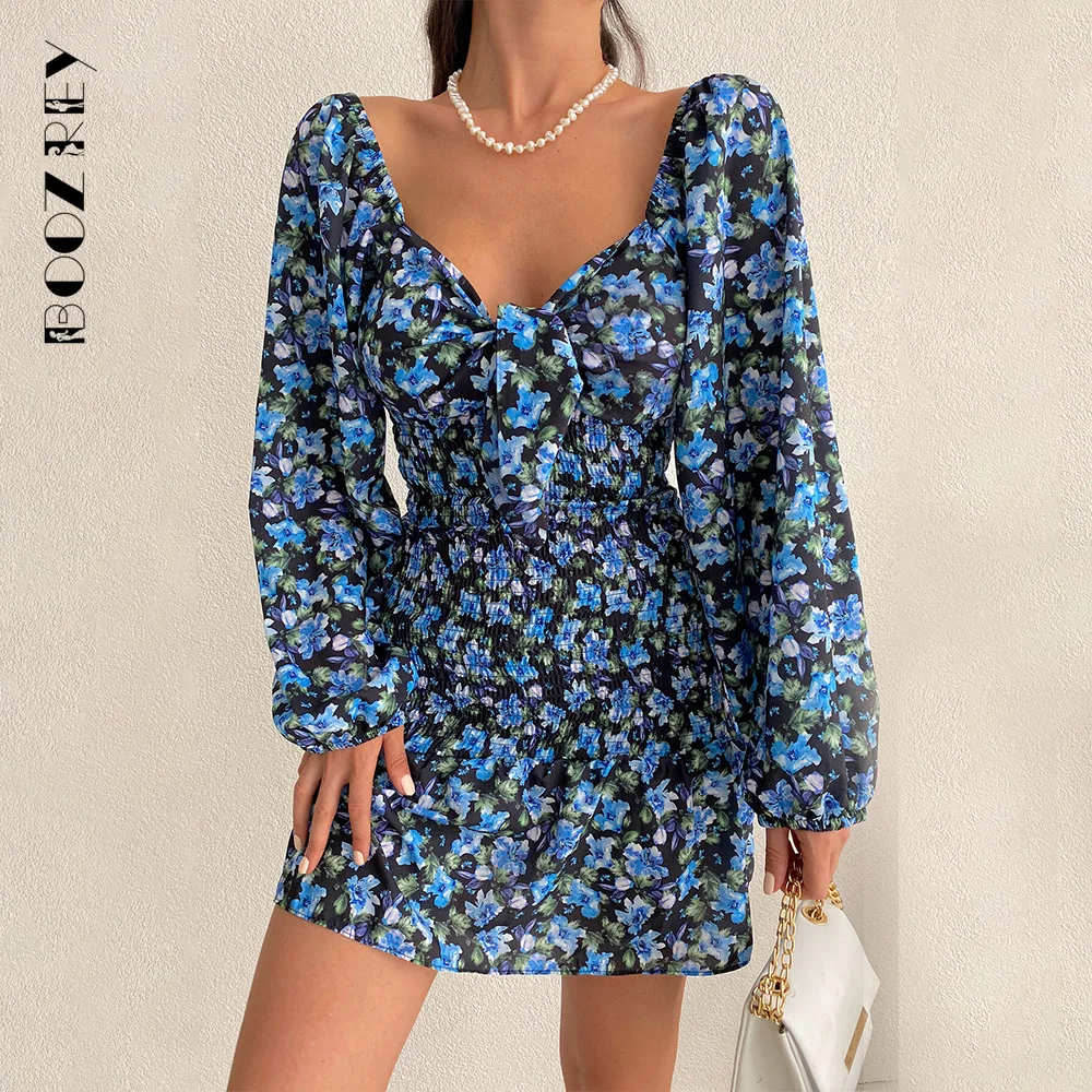 BoozRey Elegant Floral Print Long-sleeve Dress Women V Neck A-line Lantern Sleeve Short Skirt Ladies Party French Bodycon Dress
BoozRey Elegant Floral Print Long-sleeve Dress Women V Neck A-line Lantern Sleeve Short Skirt Ladies Party French Bodycon Dress