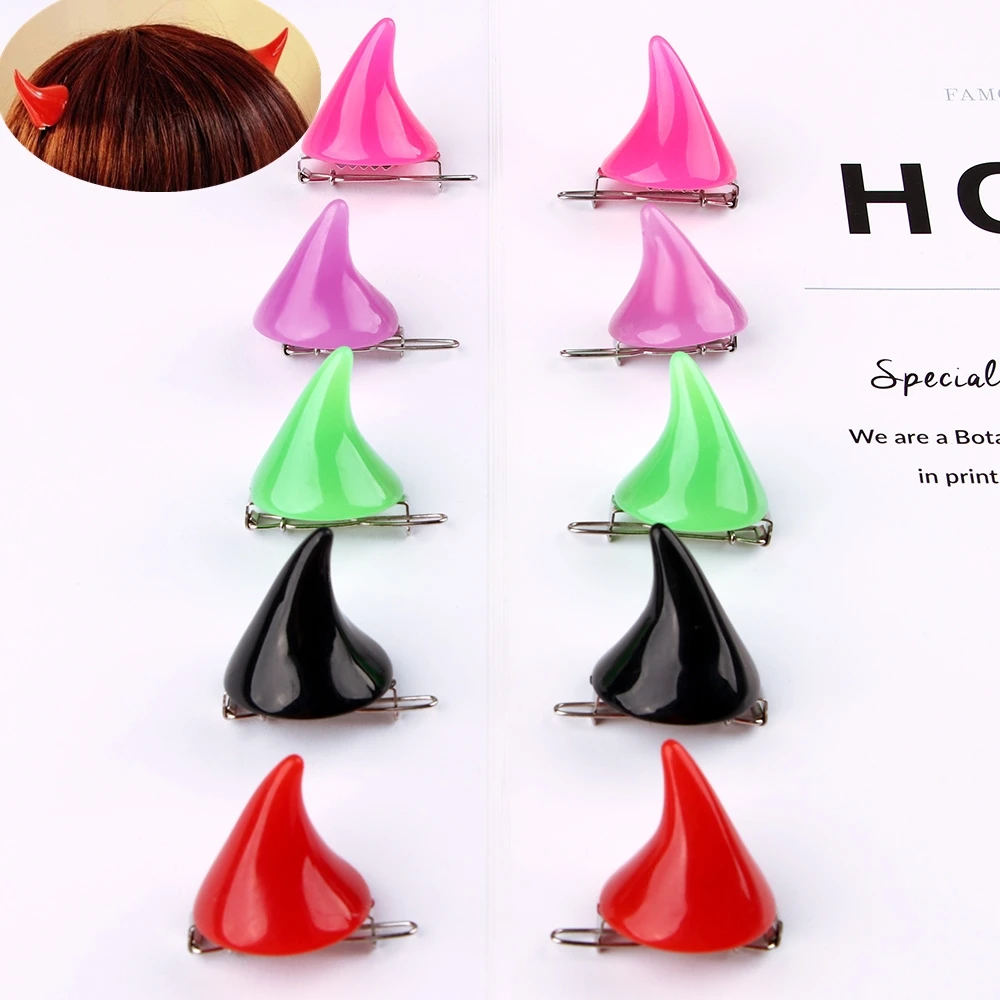 Halloween Devil Horns Ears Hairpins Colorful Barrettes Hair Head Bands Clip Hairgrips Girl Cosplay Costume Hairband 1 Pair
Halloween Devil Horns Ears Hairpins Colorful Barrettes Hair Head Bands Clip Hairgrips Girl Cosplay Costume Hairband 1 Pair
