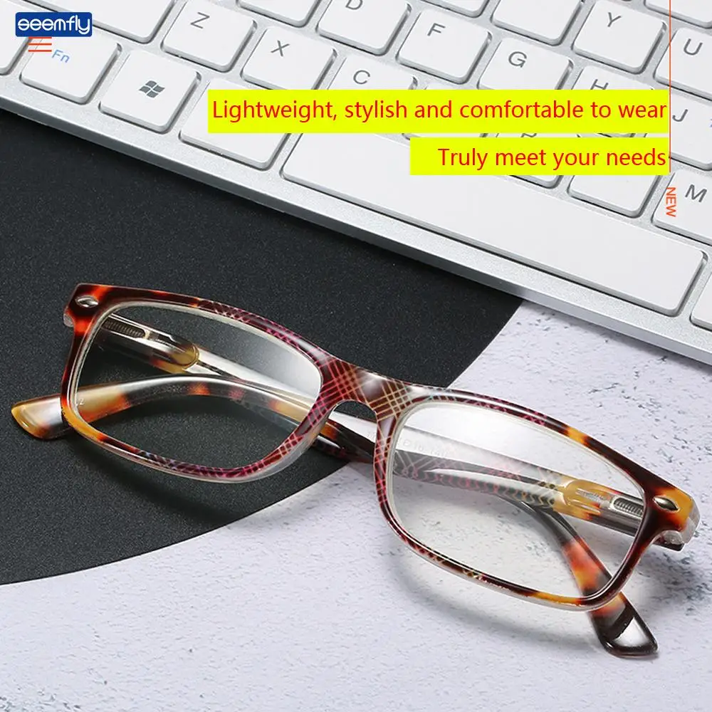 

Очки для чтения Seemfly с защитой от сисветильник света для мужчин и женщин, классические квадратные очки в стиле ретро, пресбиопические стекля...