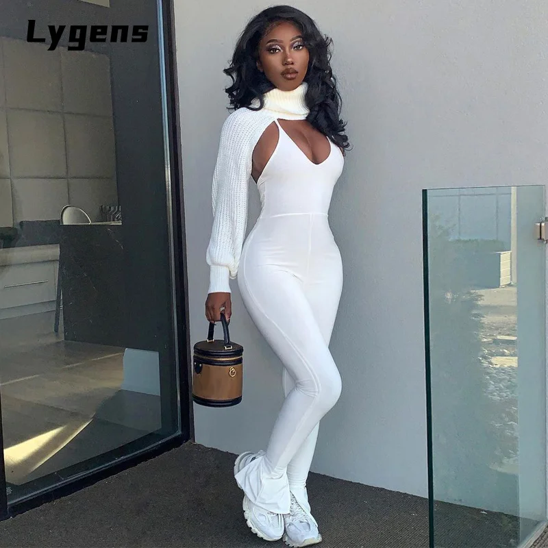 Lygens Sleeveless Jumpsuit Women Sexy Bodycon Clothes Slit Fitness Halter Backless Solid 2021 Summer Fashion Stretchy Outfits
Lygens Sleeveless Jumpsuit Women Sexy Bodycon Clothes Slit Fitness Halter Backless Solid 2021 Summer Fashion Stretchy Outfits