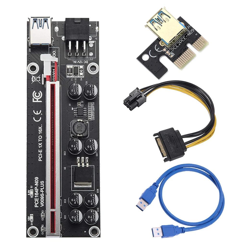 10 шт., Райзер-карта PCI-E PCI Express, 1X до 16X, кабель USB 3,0, разъем SATA на 6 Pin для майнинга графической видеокарты
10 шт., Райзер-карта PCI-E PCI Express, 1X до 16X, кабель USB 3,0, разъем SATA на 6 Pin для майнинга графической видеокарты