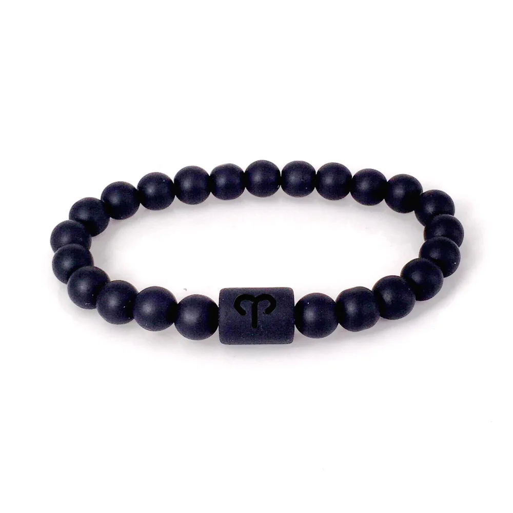 Explosive Matte Black Natural Stone Beaded Bracelet Twelve Constellation Accessories Chakra Men Women Bangle Lovers Jewelry
Explosive Matte Black Natural Stone Beaded Bracelet Twelve Constellation Accessories Chakra Men Women Bangle Lovers Jewelry