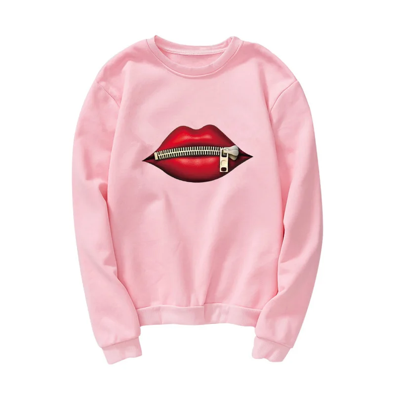 Fashion Women's Casual Red Lip Sweatshirts Long Sleeve Hooded 2020 Vintage Creativity Zipper Lips Pullovers Warm Hoodies Unsex
Fashion Women's Casual Red Lip Sweatshirts Long Sleeve Hooded 2020 Vintage Creativity Zipper Lips Pullovers Warm Hoodies Unsex