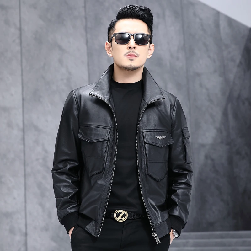 Spring Autumn Street 100% Genuine Cowhide Leather Jacket Men 2021 Short Thin Biker Jackets Male Clothes Jaqueta Masculina Gxy963
Spring Autumn Street 100% Genuine Cowhide Leather Jacket Men 2021 Short Thin Biker Jackets Male Clothes Jaqueta Masculina Gxy963