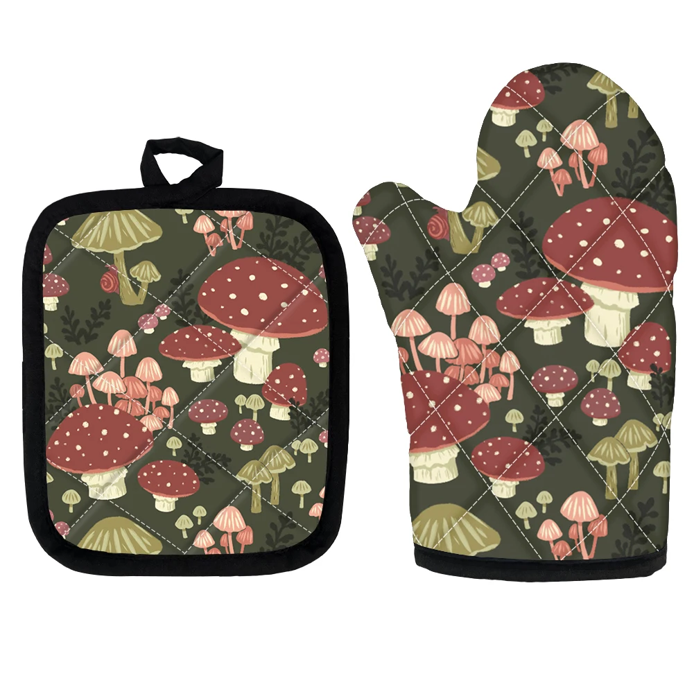 Mushroom Vintage Art Print Oven Mitts and Pot Holders Sets of 2 Heat Resistant Microwave Gloves Hot Pad Polyester Grilling Glove
Mushroom Vintage Art Print Oven Mitts and Pot Holders Sets of 2 Heat Resistant Microwave Gloves Hot Pad Polyester Grilling Glove