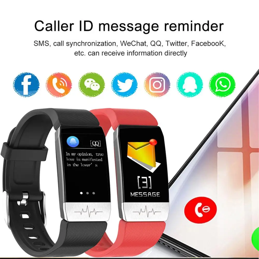 T1S Smart Watch T1 Body Temperature ECG+PPG Fitness Tracker Blood Pressure Heart Rate Bluetooth Waterproof Smartband
T1S Smart Watch T1 Body Temperature ECG+PPG Fitness Tracker Blood Pressure Heart Rate Bluetooth Waterproof Smartband