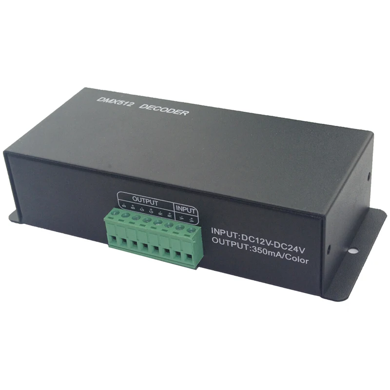 3CH DMX512 декодер постоянного тока 350MA/700MA * 3 канала RGB led контроллер DC12V-24V DMX для