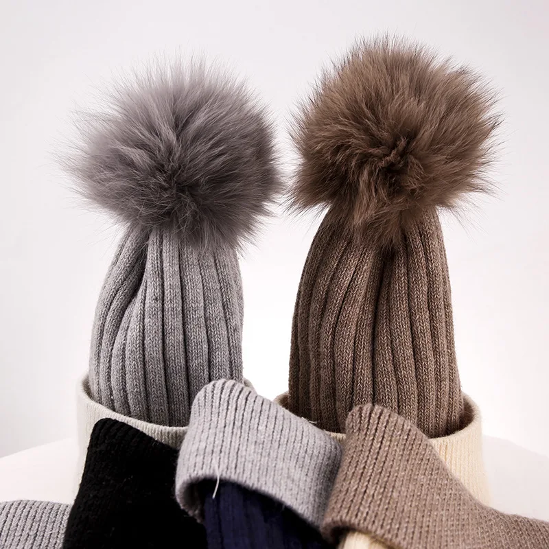 Hat Female Autumn Winter Korean Fur Woolen Cap Fox Fur Ball Hat Female Korean Fur Hat Parent-Child Knitted Girls Hats
Hat Female Autumn Winter Korean Fur Woolen Cap Fox Fur Ball Hat Female Korean Fur Hat Parent-Child Knitted Girls Hats