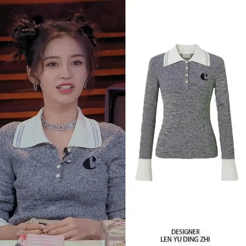 Женский полосатый вязаный пуловер с длинным рукавом, Осень-зима 2021
Женский полосатый вязаный пуловер с длинным рукавом, Осень-зима 2021