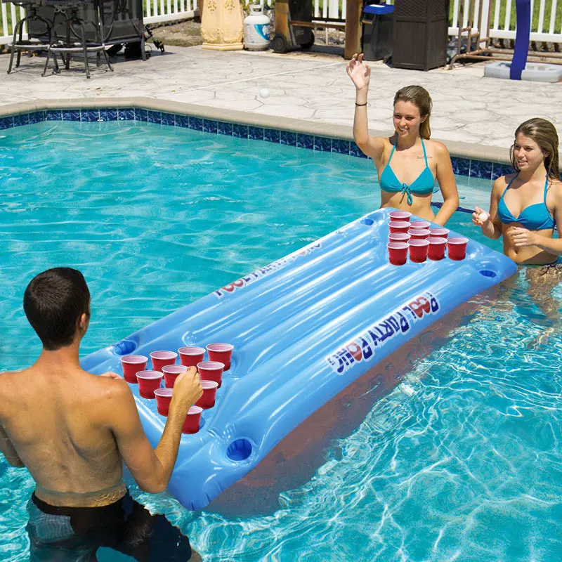 Hot 24/28 Cup Holder Inflatable Beer Pong Table Pool Float Summer Water Party Fun Air Mattress Cooler Float MVI-ing
Hot 24/28 Cup Holder Inflatable Beer Pong Table Pool Float Summer Water Party Fun Air Mattress Cooler Float MVI-ing
