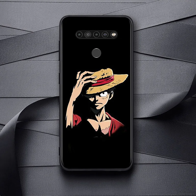 Аниме One Piece Luffy чехол для телефона LG K92 K22 K71 K61 K51S K41S K50S Q60 V60 V50S V50 V40 V30 G8 G8X G8S ThinQ Black