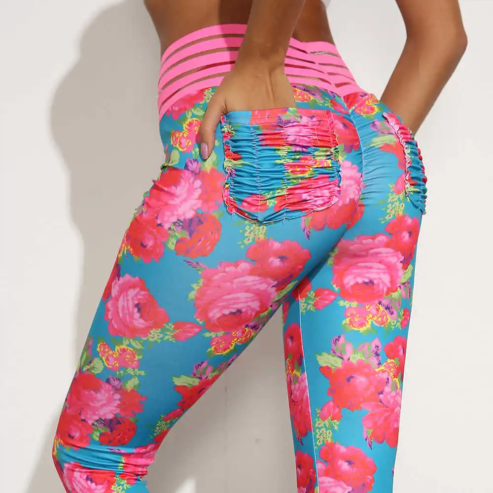 Sexy Leggings For Fitness Printed Flowers Elastic Leggins Women High Tail Sport Running Gym Clothing Women's Broek
Sexy Leggings For Fitness Printed Flowers Elastic Leggins Women High Tail Sport Running Gym Clothing Women's Broek