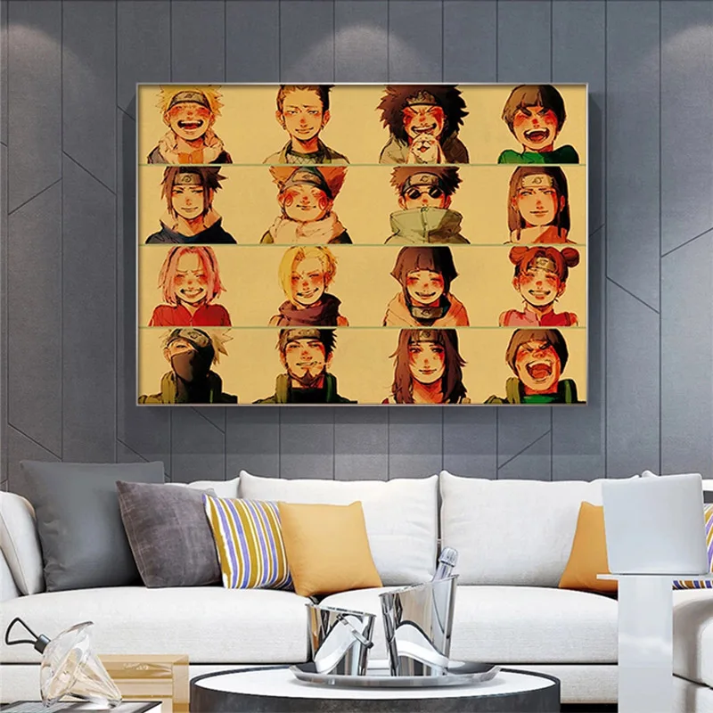 Classic Anime Naruto Poster Kakashi Sasuke JIRAIYA Canvas Painting Mural Living Room Bedroom Home Cute Cartoon Decoration Gifts
Classic Anime Naruto Poster Kakashi Sasuke JIRAIYA Canvas Painting Mural Living Room Bedroom Home Cute Cartoon Decoration Gifts