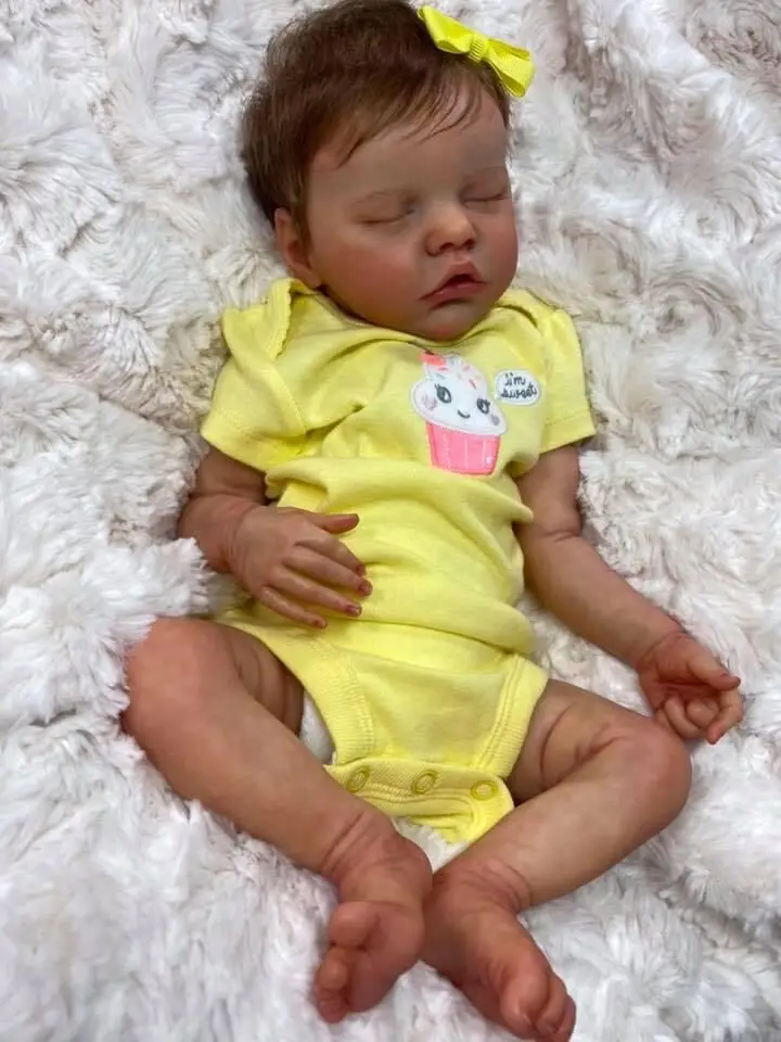 NPK Doll bebe reborn 45CM TwinB sweet baby girl in yellow dress premie girl silicone newborn doll detailed hand painting
NPK Doll bebe reborn 45CM TwinB sweet baby girl in yellow dress premie girl silicone newborn doll detailed hand painting
