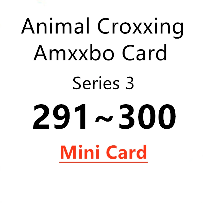 

Мини-карта 291 ~ 300 Amxxbo Ntag215 чип NFC игровая карта ДЛЯ NS