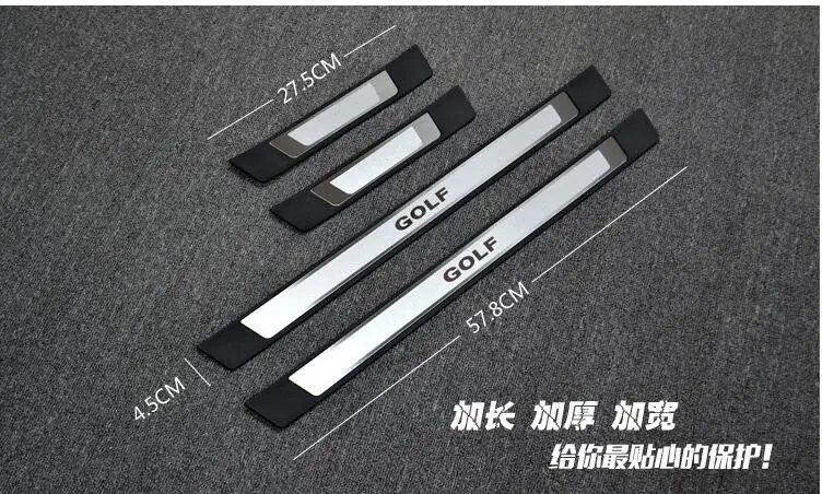 For Volkswagen Golf 7 High quality stainless steel Scuff Plate/Door Sill Protector Sticker Car Styling
For Volkswagen Golf 7 High quality stainless steel Scuff Plate/Door Sill Protector Sticker Car Styling