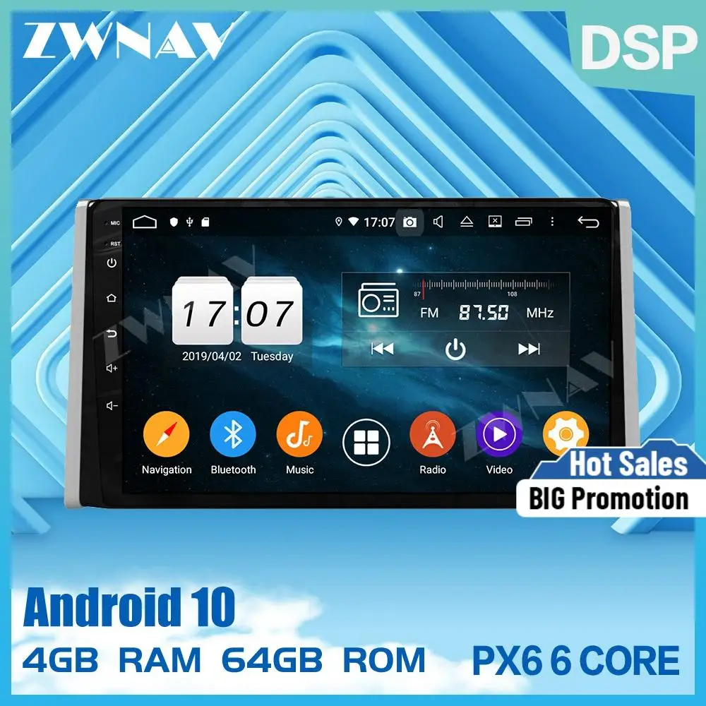 2 din PX6 IPS сенсорный экран Android 10,0 автомобильный мультимедийный плеер для Toyota RAV4 2019 2020 BT аудио Радио Стерео GPS navi головное устройство
2 din PX6 IPS сенсорный экран Android 10,0 автомобильный мультимедийный плеер для Toyota RAV4 2019 2020 BT аудио Радио Стерео GPS navi головное устройство