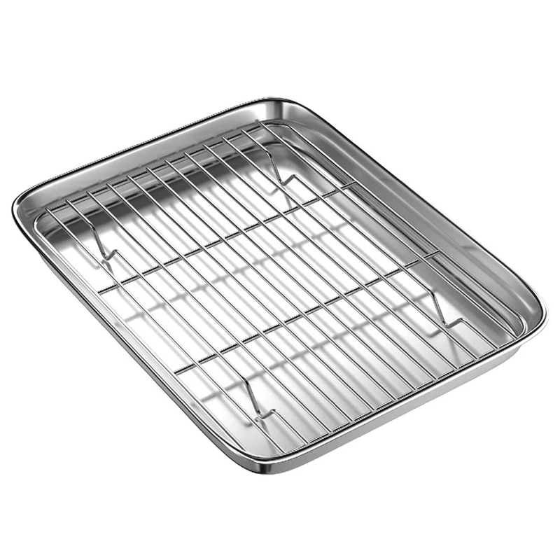 Toaster Oven Tray and Rack Set, with Cooling Rack,Dishwasher Safe
Toaster Oven Tray and Rack Set, with Cooling Rack,Dishwasher Safe