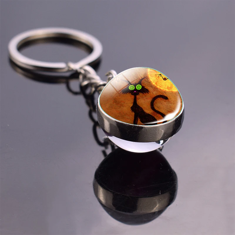 Black Cat Eyes Keychain Keyring Halloween Cat Glass Ball Pendant Key Chain Rings Keyholder Halloween Party Cosplay Gifts
Black Cat Eyes Keychain Keyring Halloween Cat Glass Ball Pendant Key Chain Rings Keyholder Halloween Party Cosplay Gifts